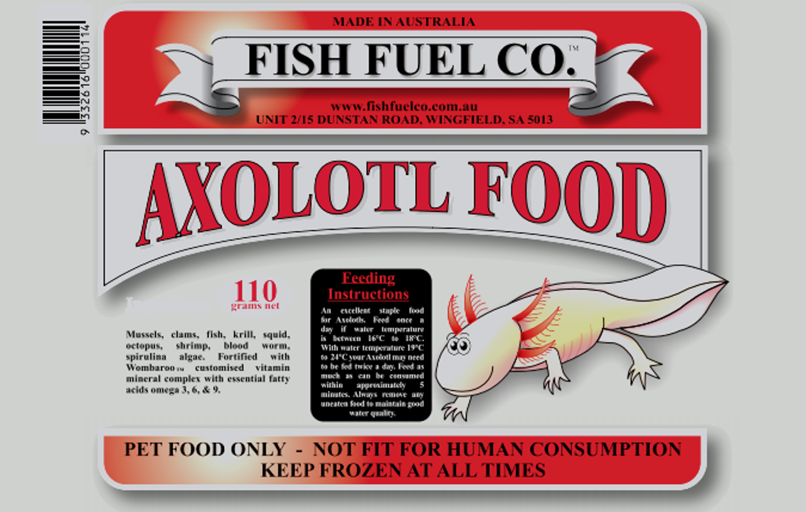 Fish Fuel Co. Frozen Axolotl Food
